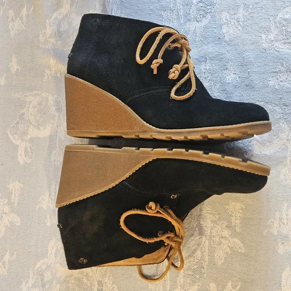 Sperry Harlow suede wedge lace up boots - Picture 6 of 8